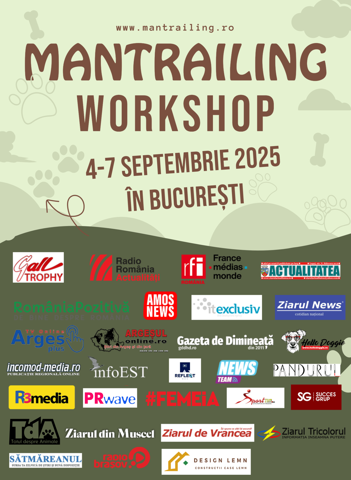 Mantrailing Workshop 4-7 Septembrie 2025 in Bucuresti Mantrailing Workshop 4-7 Septembrie 2025 in Bucuresti