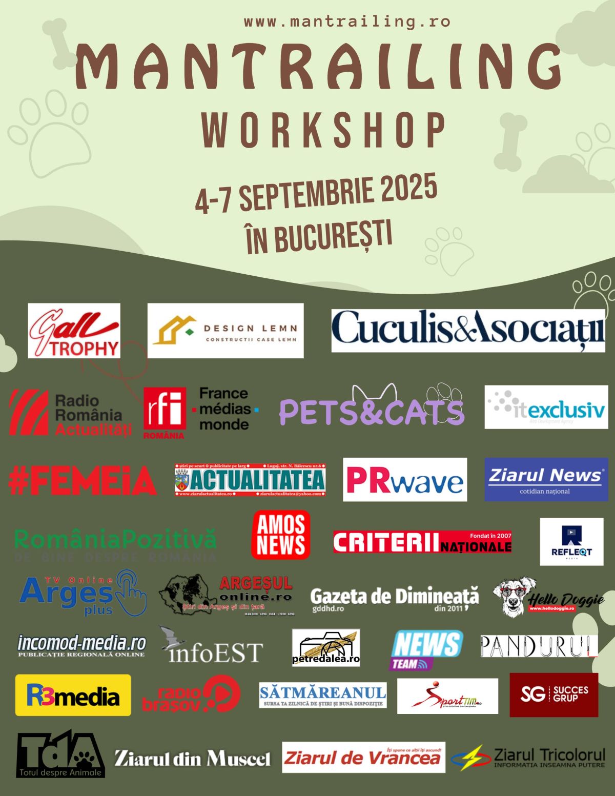 Mantrailing Workshop 4-7 Septembrie 2025 in Bucuresti Mantrailing Workshop 4-7 Septembrie 2025 in Bucuresti