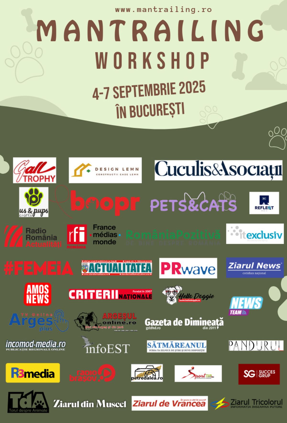 Mantrailing Workshop 4-7 Septembrie 2025 in Bucuresti Mantrailing Workshop 4-7 Septembrie 2025 in Bucuresti